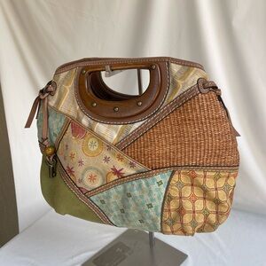 Fossil multicolour handbag/ clutch/ crossbody bag vintage good condition